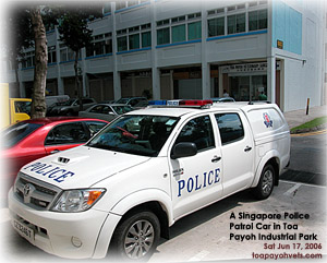 Police Investigation in Toa Payoh Industrial Park, Singapore Jun 17, 2006, Sat.