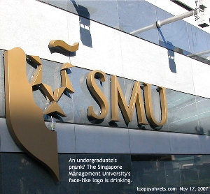 A Singapore Management University logo, Toa Payoh Vets.