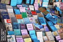 Dec 22, 2008l. Old text books for sale at the road side. Myanmar, Yangon. Toa Payoh Vets.