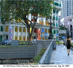 Restored Hill Street Police Station Building. Singapore. Toa Payoh Vets