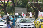 Singapore General Elections 2011. People Action's Party flags. Toa Payoh-Bishan GRC.